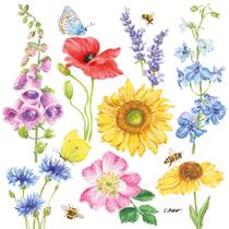 Guardanapos para Decoupage Ambiente Flores e Abelhas 2 Unidades