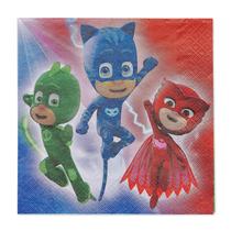 Guardanapos para Festa Infantil PJ Masks - Pacote com 16 Peças