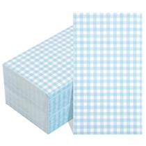 Guardanapos WDF Baby Blue Paper, quadriculado, 3 camadas, pacote com 150