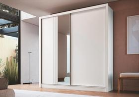 Guardaroupa 2 portas de correr TURIM com Espelho 3683A 2,17 x 2,18 x 55,8 Branco