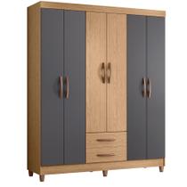 Guardaroupa Âmbar 6 Portas Casal MDP 2 Gavetas Premium Albatroz