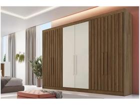 Guardaroupa Casal 6 Portas 6 Gavetas Móveis Europa Ripado Potente