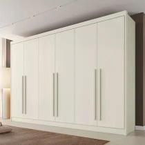 GuardaRoupa Casal Alba Plus 6 Portas 4 Gavetas 100 Mdf Off White Mademarques