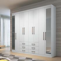 GuardaRoupa Casal com Espelho 8 Portas 6 Gavetas 238,80cm Master Santos Andirá