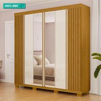 GuardaRoupa Casal Eliza MDF 6 Portas, 6 Gavetas e Espelho Integrado 100 MDF GuardaRoupa Casal Eliza MDF 6 Portas, 6 Gavetas e Espelho Integrado 100 MDF