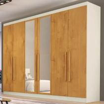 GuardaRoupa Casal Oslo 6 Portas 6 Gavetas 100 Mdf com Espelho