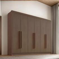 Guardaroupa Grande Casal New Athos 100 Mdf Castanho Ddoro DDoro Móveis