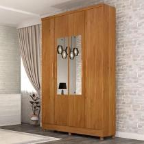 GuardaRoupa Solteiro Amsterdam 4 Portas 2 Gavetas com Espelho Cinamomo Tcil Móveis GuardaRoupa Solteiro Amsterdam 4 Portas 2 Gavetas com Espelho Cinamomo Tcil Móveis