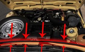 Guarnição Borracha Capô Dianteiro Fiat 147 120mm (179) Guarnição Borracha Capô Dianteiro Fiat 147 120mm (179)