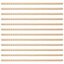 Guarnição decorativa de madeira Nuanchu, 24 peças, meias miçangas, 40 cm, naturais Guarnição decorativa de madeira Nuanchu, 24 peças, meias miçangas, 40 cm, naturais