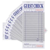 Guest Check Pads Hoffi, pacote com 10, 500 cheques com recibo, cinza