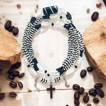 Guia 3 Fios Pretos Velhos Pretas Velhas em Miçangas Jablonex