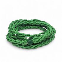 Guia 3 Fios Trançado Oxóssi Verde Escuro 60 cm Guia 3 Fios Trançado Oxóssi Verde Escuro 60 cm