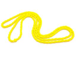 Guia Brajá 3 Fios Trançado Oxum Iansã Amarela 60 cm Umbanda