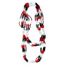 Guia Brajá 7 Fios Branco Preta e Vermelha Espiritual 70 cm Guia Brajá 7 Fios Branco Preta e Vermelha Espiritual 70 cm