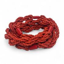 Guia Brajá 8 fios Vermelha Detalhada com Firma 70 cm Umbanda Guia Brajá 8 fios Vermelha Detalhada com Firma 70 cm Umbanda