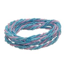 Guia Brajá Ibeji Erê Azul Rosa 3 Fios Trançado 60cm Umbanda - Flash