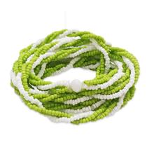 Guia Brajá Ossaim Verde Branca 3 Fios Trançado 60cm Umbanda Guia Brajá Ossaim Verde Branca 3 Fios Trançado 60cm Umbanda