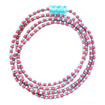 Guia Colar Fio de Contas de Erê Ibeji Erês Rosa Azul Proteção Umbanda Guia Colar Fio de Contas de Erê Ibeji Erês Rosa Azul Proteção Umbanda