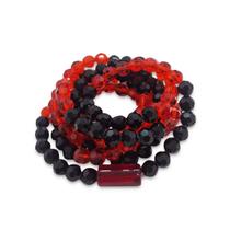 Guia Cristal 147 Contas Vermelha e Pretoa Exu 60 cm Umbanda Guia Cristal 147 Contas Vermelha e Pretoa Exu 60 cm Umbanda