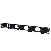Guia de Cabos Horizontal Aberta Padrão 19" 1U - Preta