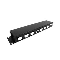 Guia de Cabos Horizontal Fechada Padrão 19" 2U - Preta