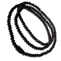 Guia de Cristal Preto 8mm com firma - 60cm Guia de Cristal Preto 8mm com firma - 60cm