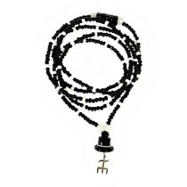 Guia de Exu com Firma, Chapéu de Murano e Tridente Preta e Branca, Almas, Tranca Ruas, Caveira