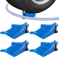 Guia de mangueira de carro Dreyoo Tire Hose Roller 4 peças de plástico azul Guia de mangueira de carro Dreyoo Tire Hose Roller 4 peças de plástico azul