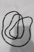Guia de Miçanga - Preto com Dourado - Umbanda-Candomblé