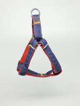 Guia e Peitoral e Coleira Ajustável para cães 2,0cmx1,2mt Jeans Cachorro Pequeno e médio Porte - até 10 kg