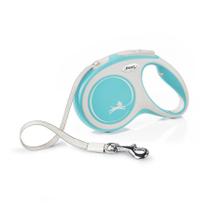 Guia Flexi Bogdahn Fita New Comfort Azul e Branco para Cães - Tamanho M