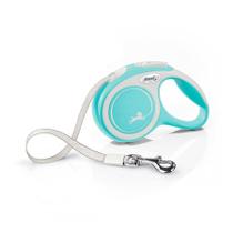 Guia Flexi Bogdahn Fita New Comfort Azul e Branco para Cães - Tamanho PP