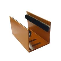 Guia Inferior Para Porta De Correr Escova 5x7 Em Alumínio