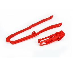 Guia Kit (Corrente + Balanca) Ufo Crf 250 R/Rx 18/21 + Crf 450 R/Rx 17/18 - Vermelho Guia Kit (Corrente + Balanca) Ufo Crf 250 R/Rx 18/21 + Crf 450 R/Rx 17/18 - Vermelho