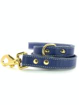 Guia Le Blu de Couro para Cachorro - Azul Royal - 1,2M