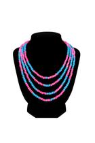 Guia Miçanguinha Rosa com Azul Claro Cristal e Opaca Amor Equilíbrio Harmonia Espiritual Guia Miçanguinha Rosa com Azul Claro Cristal e Opaca Amor Equilíbrio Harmonia Espiritual
