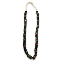 Guia Monjolo Verde e Cobre Ligação Espiritual Total 40 cm