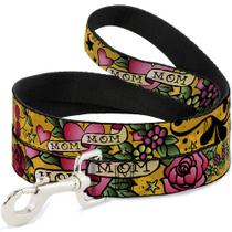 Guia para Cães Buckle-Down Mom Amarela 3,8 cm 1,2 m Guia para Cães Buckle-Down Mom Amarela 3,8 cm 1,2 m