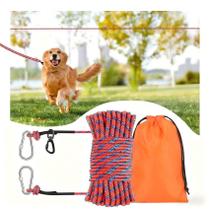 Guia para Cães de 25 pés, Guia Longa para Cães ao Ar Livre, Cabo de Amarração para Cães, Guia para Camping, Cabo para Quintal, Linha (Vermelha) Guia para Cães de 25 pés, Guia Longa para Cães ao Ar Livre, Cabo de Amarração para Cães, Guia para Camping, Cabo para Quintal, Linha (Vermelha)