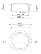 Guia Passa Fio 46mm Cinza Claro - 15 Peças Guia Passa Fio 46mm Cinza Claro - 15 Peças