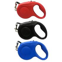 Guia Passeio Retrátil 3 metros para Pet Cachorro Botão Controle Para Regulagem Segurança Pet LR-0077