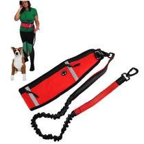 Guia Pet c/ Pochete Refletiva Hands Free Passeio Caminhada Guia Pet c/ Pochete Refletiva Hands Free Passeio Caminhada