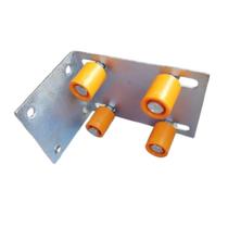 Guia Portão Correr Aço Galvanizado C/4 Roletes 150x100