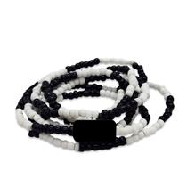 Guia Preta e Branca com Firma Preta Proteção Espiritual 60cm