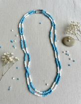 Guia Proteção Yemanjá, Marinheiros Azul E Branca 60cm