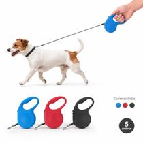 Guia Retratil Coleira 5 Metros Cabo Ergonomico Trava de Segurança Cães Pequenos Medios Guia Retratil Coleira 5 Metros Cabo Ergonomico Trava de Segurança Cães Pequenos Medios