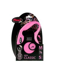 Guia retratil Flexi modelo New Classic Fita Tamanho M Cor Rosa
