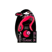 Guia Retratil Flexi New Classic Corda Pp Red Cães Até 8Kg