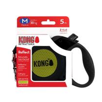Guia Retrátil Kong Reflective Preta M p/ Cães até 30kg 5m